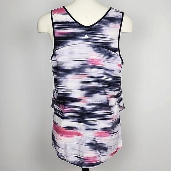 Lululemon Run Split Singlet Tank Top Mirage  Deep Indigo Relaxed Fit Size 8/10 - Picture 3 of 11